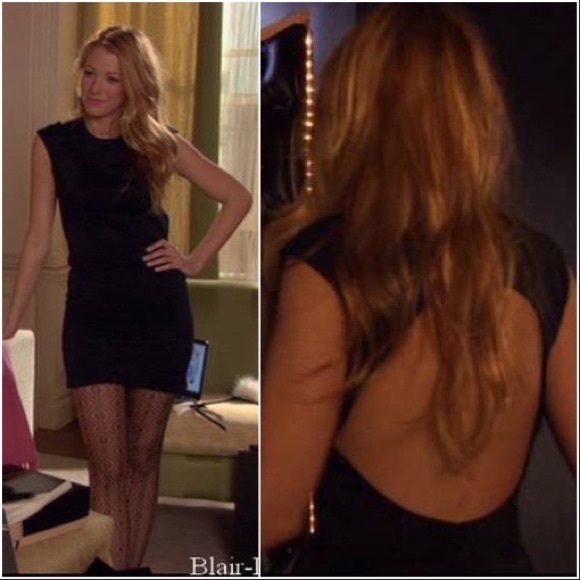 ASO SERENA VAN DER WOODSEN STRAPLESS BLACK BROCADE DRESS - Medium - Picture 2 of 13